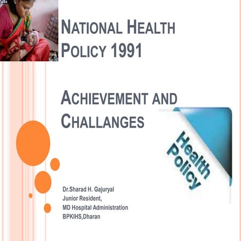 National health policy 1991