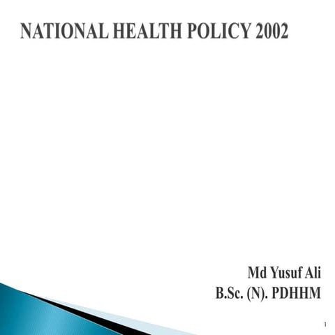National health policy 2002 | PPTX