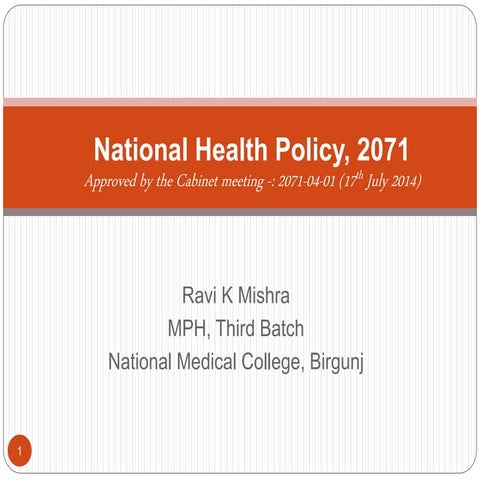 National health policy 2071