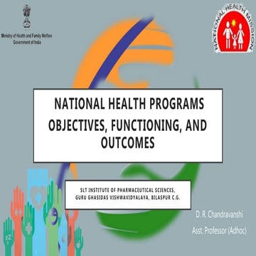 National Health Programs, Objectives, Fucntions