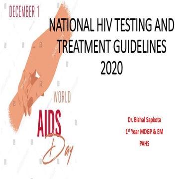 National HIV testing and treatment guidelines | PPT