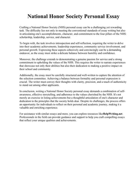 National Honor Society Personal Essay.pdf