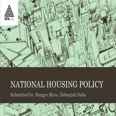 DEBANJALI SAHA- National Housing Policy 1992