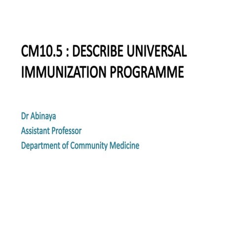 National immunization programme | PPTX
