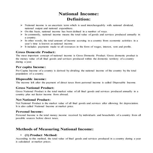 National income