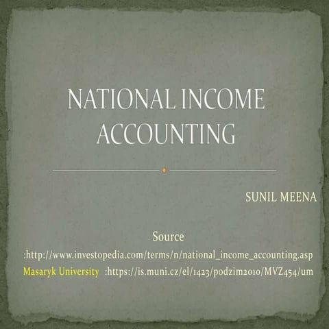 National income accounting