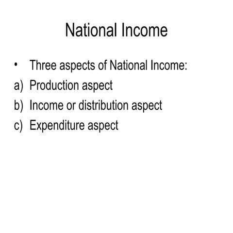 National income measurement 