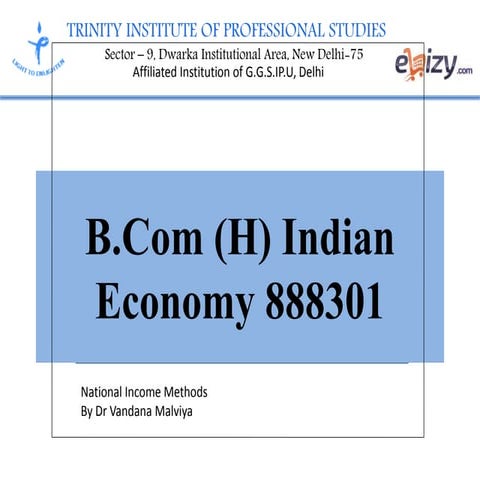 Methods of Measuring National Income -National income methods | PPTX