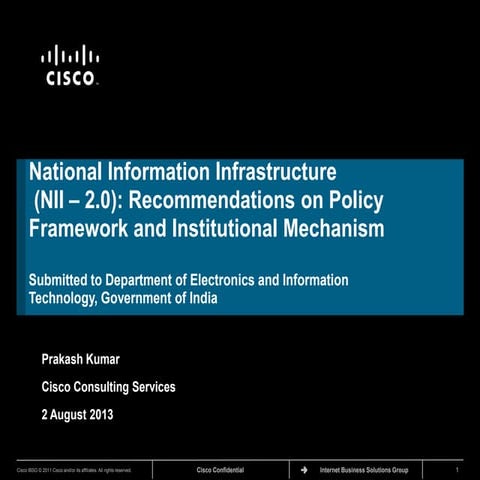 National information infrastrcuture_Rrecommendations to Deptt of Electronics ...