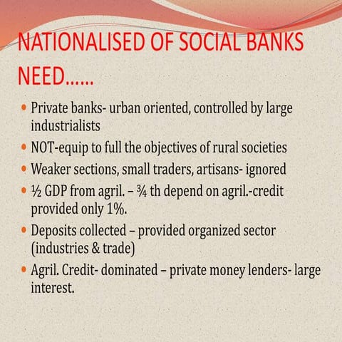 Nationalised of social banks
