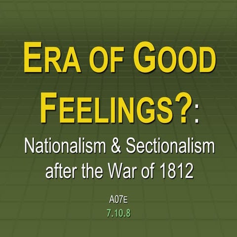Nationalism vs sectionalism