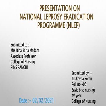 National leprosy eradication program CHN