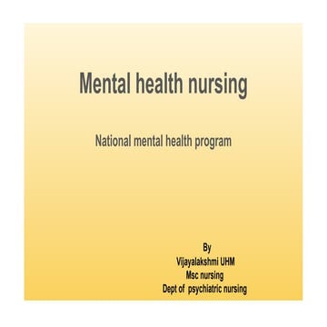 national mental health programme. For pptx | PPTX