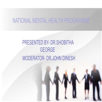National mental health program (NMHP) | PPTX