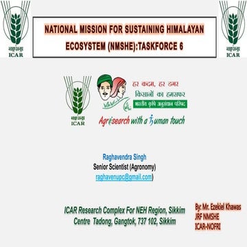 National mission for sustaining himalayan ecosystem (nmshe) ppt