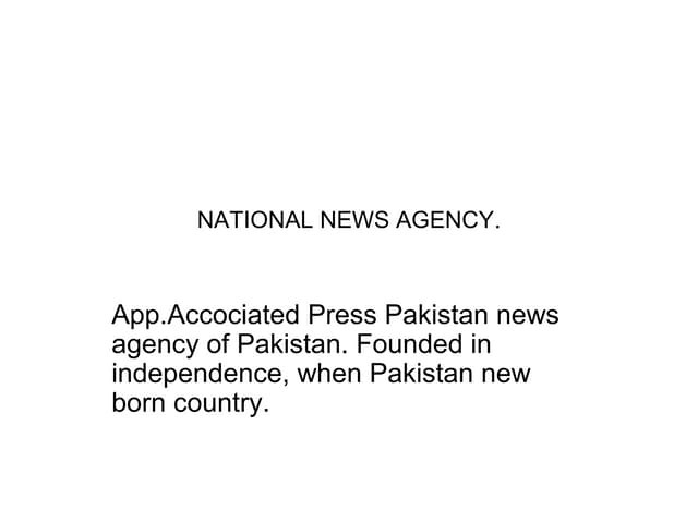 National news agency | PPT