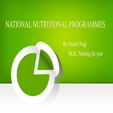 National nutritional program in india