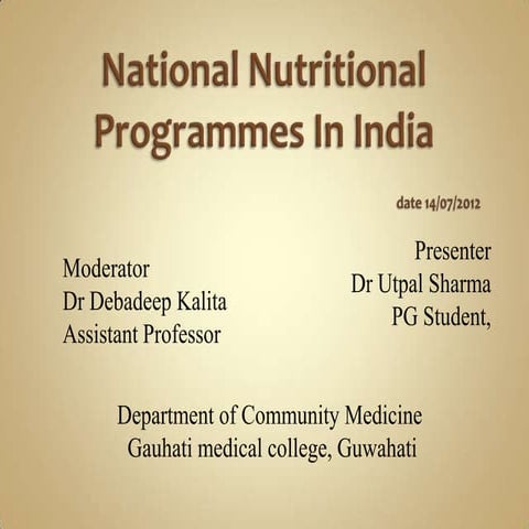 National nutritional programmes in india