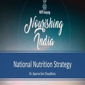 National nutrition strategy  - Nourishing India