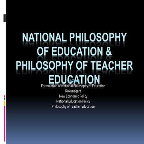 National philosophy of education