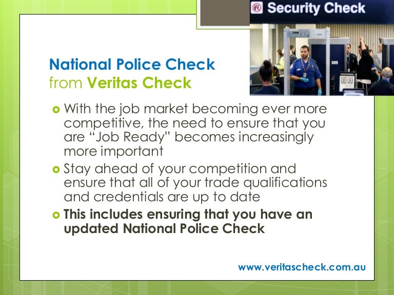 National police check from veritas check presentation easy as 1 2_3