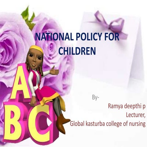 National policy for children in India