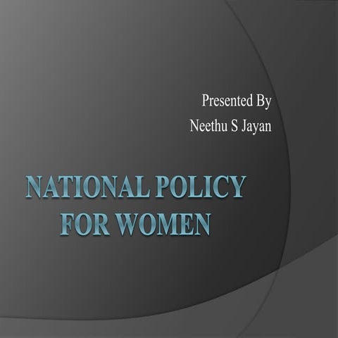 National Policy for Women