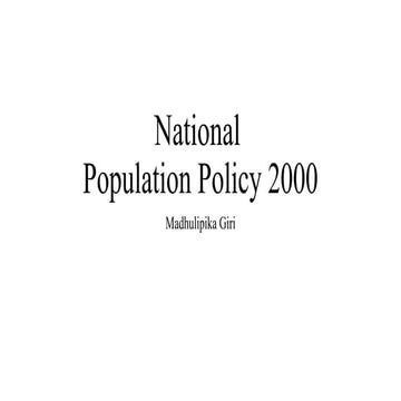 National Population Policy. Demography pptx