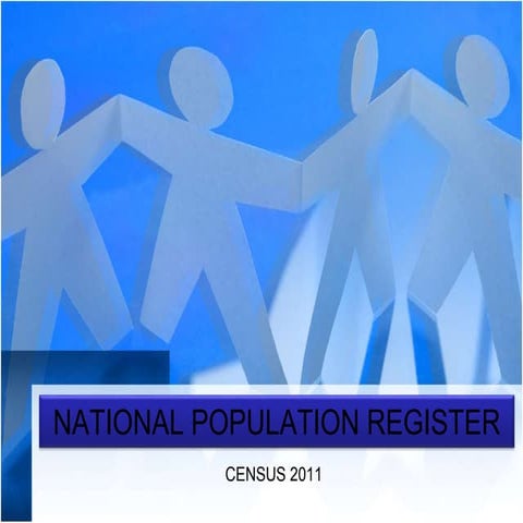 National population register, india, census 2010