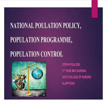 National poulation policy,