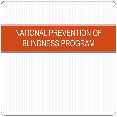 National prevention of blindness program