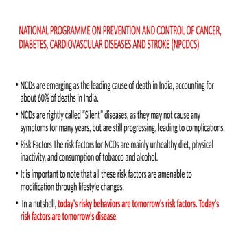 National diabetes control programme | PPTX