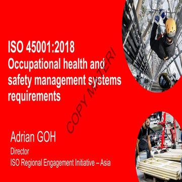 ISO Standard 45001 Occupational Health and Safety Management System | PPTX