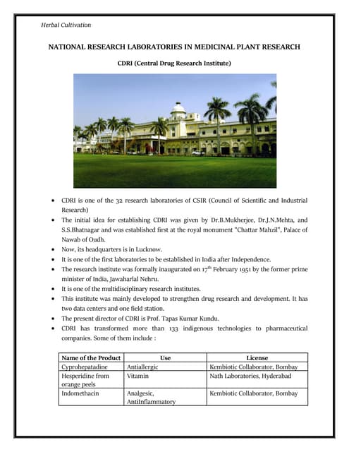 National research laboratories in medicinal plant research (autosaved).edited