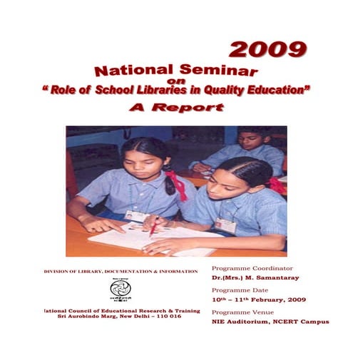 National seminar on role of school libraries