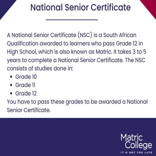 National Senior Certificate | PDF