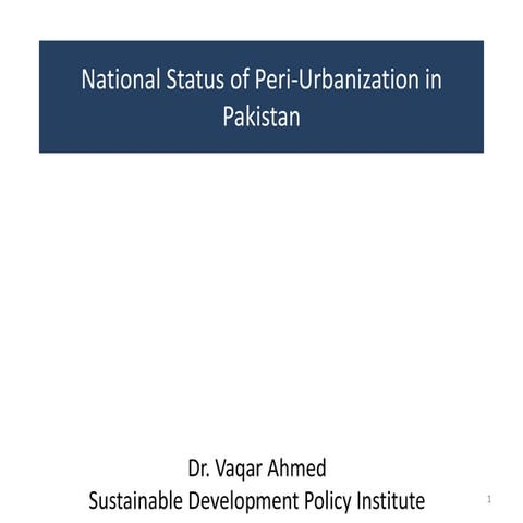 Urbanization in Pakistan