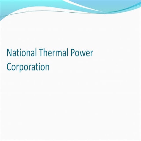 National thermal power corporation ppt