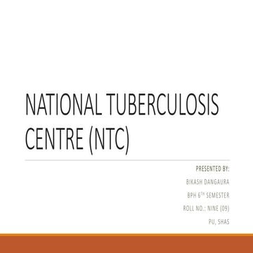 National Tuberculosis Center (NTC)