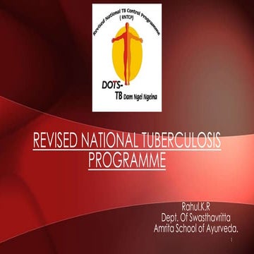 National tuberculosis program (INDIA)