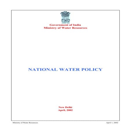 National waterpolicy