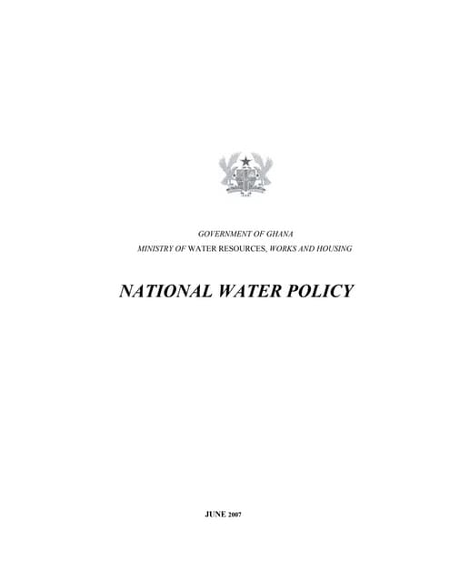 National Water Policy of Ghana