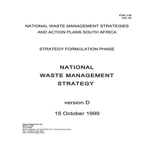 National wm strategy and poa sa