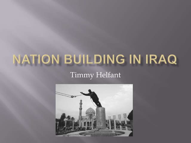 Nation building in iraq