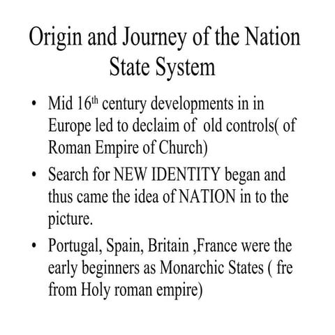 Origin of Nation State