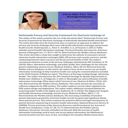 Nationwide Privacy and Security Framework for Electronic Exchange of.docx