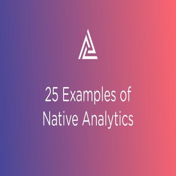 25 Examples of Native Analytics in Modern Products