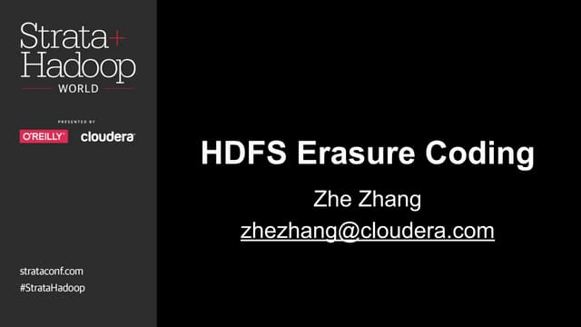 Native erasure coding support inside hdfs presentation