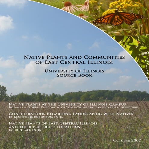 Native Plants of East Central Illinois and their Preferred Locations