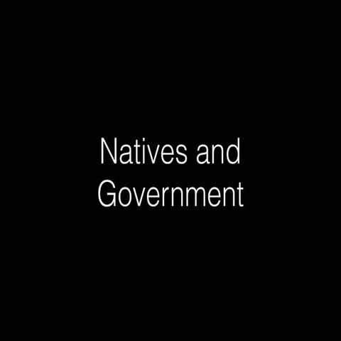 Natives and gov intro